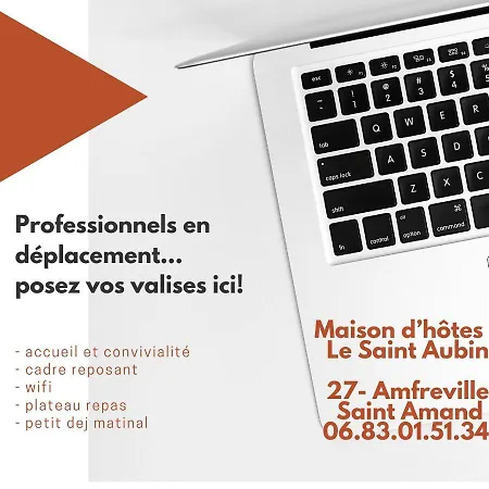 Pensión Le Saint Aubin- Maison D Hotes Dans Ce Monastere Du 16 Siecle Amfreville-la-Campagne